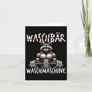 Waschmaschine Raccoon Fitness Bodybuildi Karte