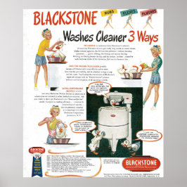 Waschmaschinenwerbung in den 40er Jahren Poster