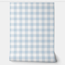 Waschpulver Soft Blau Gingham Kariert Tapete