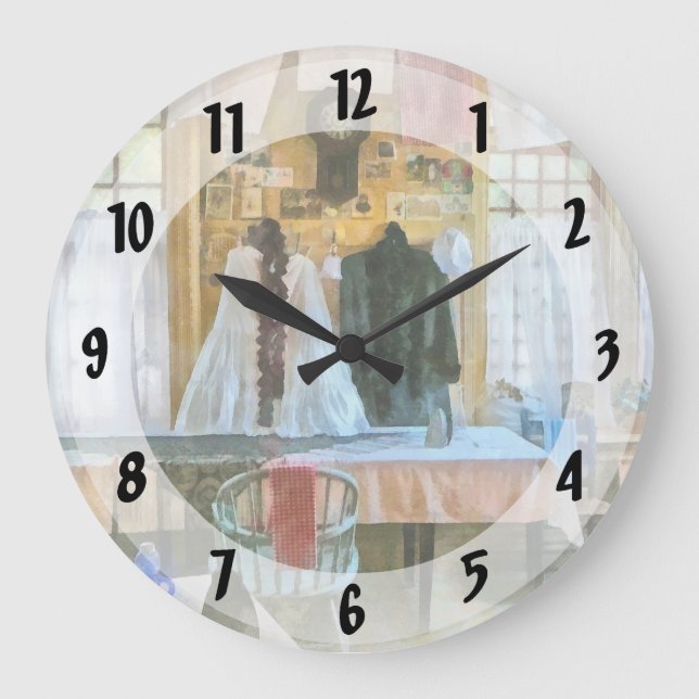Waschtag Große Wanduhr (Vorderseite)