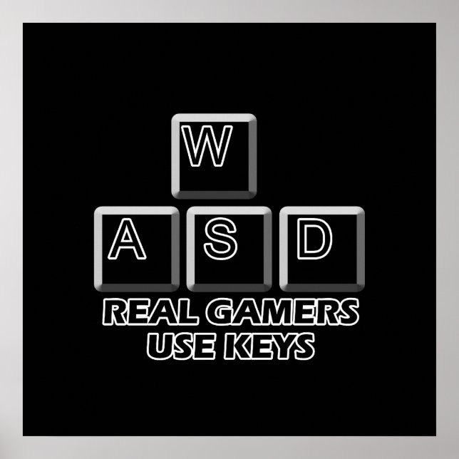 WASD - Echtspieler verwenden Schlüssel Poster (Vorne)