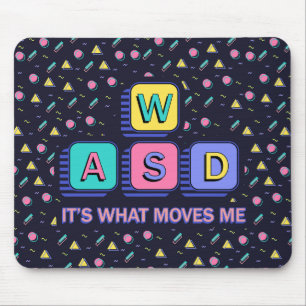 WASD Es ist, was mich bewegt - 90er PC-Gamer Nosta Mousepad