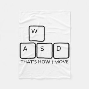Wasd Gaming Design - Ikonische PC-Gamer-Tastaturgr Fleecedecke