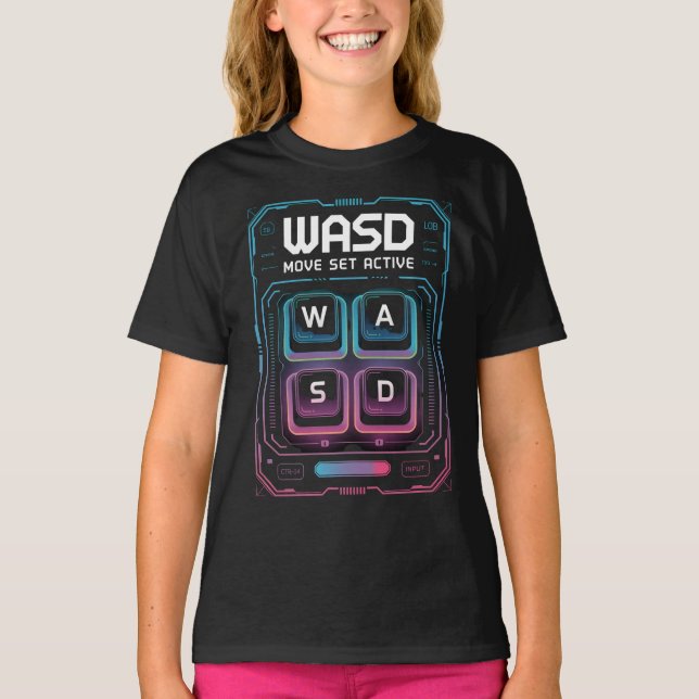 wasd pc-gamer t-shirts (Vorderseite)