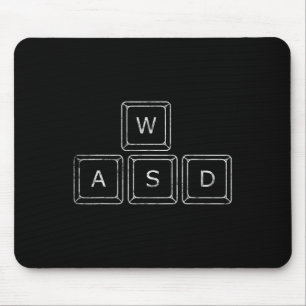 Wasd PC-Gamer-Tasten Computer-Gaming-Geschenk Mousepad