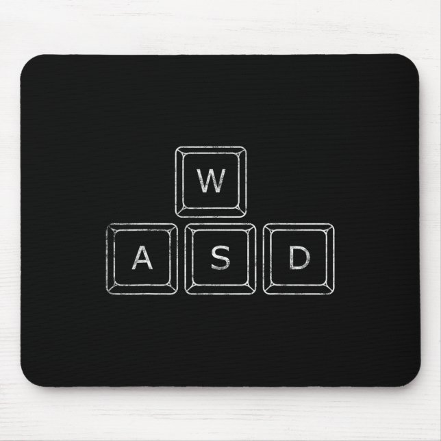 Wasd PC-Gamer-Tasten Computer-Gaming-Geschenk Mousepad (Vorne)
