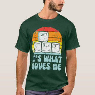 WASD Was mich bewegt PC Gaming Retro Gamer Männer T-Shirt