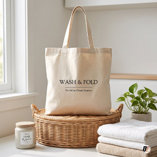 Wash And Fold Minimalistische Wäscheaufforderung S Tragetasche