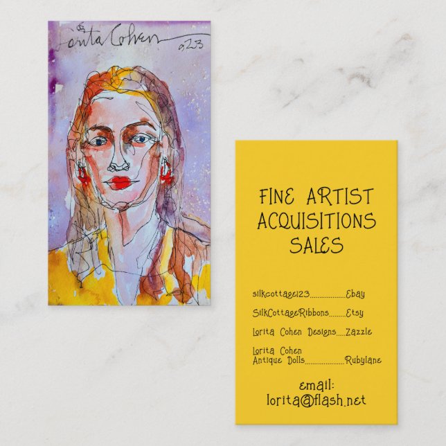 Wash Business Cards Moderner Pop Abstrakt Visitenkarte (Vorne/Hinten)