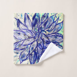 Wash Clod Selten Blue Dalhia Waschlappen