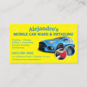 Wash & Detailing für Kraftfahrzeuge - Druckwaschm Visitenkarte
