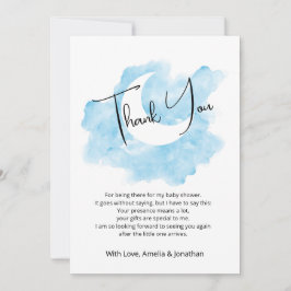 Wash Watercolor Celestial Flat Danke Karte