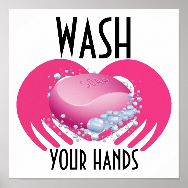 WASH YOUR HANDS POSTER (Vorne)