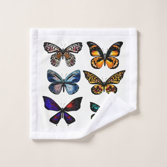 Washcloth mit Schmetterlingen Waschlappen (Waschlappen)