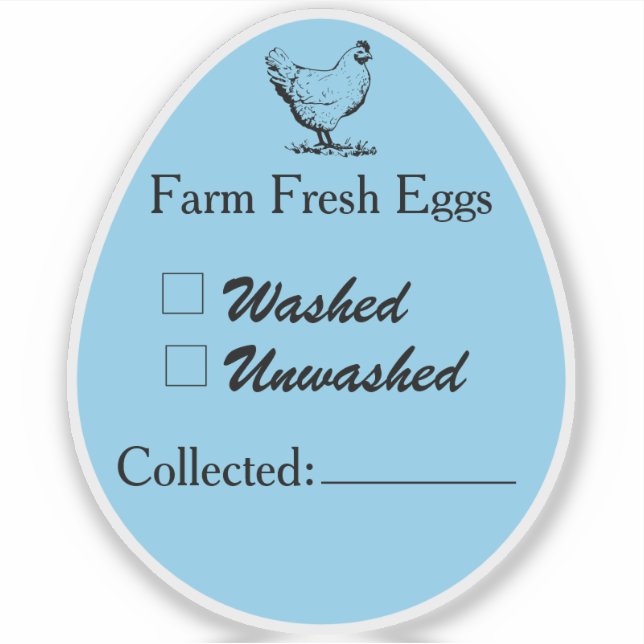 Washed or Unwashed Egg Sticker Collected Date (Vorderseite)