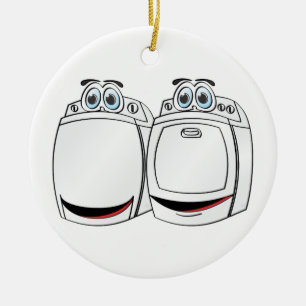 Washer Dryer Cartoon Keramikornament