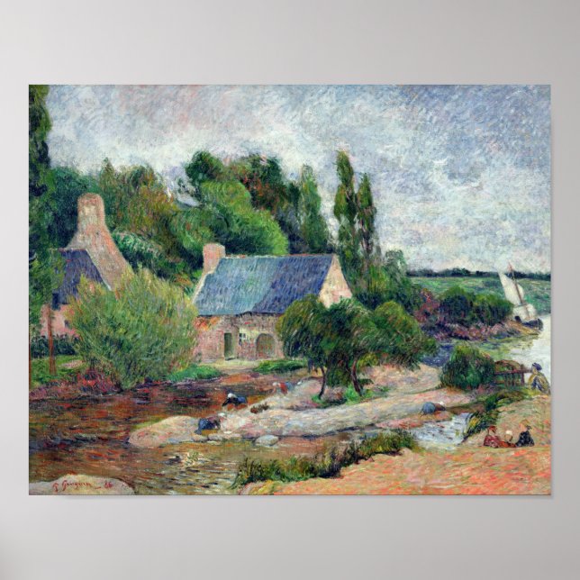 Washerwomen in Pont-Aven, 1886 Poster (Vorne)
