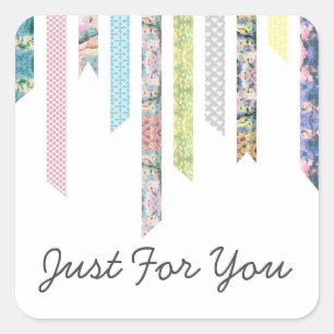 Washi Band-Pastelle   DIY u. Handwerk   Quadratischer Aufkleber