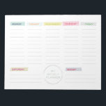 Washi Tape Weekly Planner Notizblock<br><div class="desc">Planen Sie Ihre Woche mit diesem einfachen Wochenplaner mit "Auswaschband". Sie können es als Einkaufsliste benutzen oder Ihre to-dos aufschreiben. Weitere Informationen:</div>