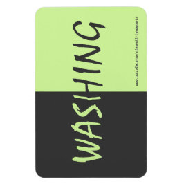 Washing - Dunkelgrau - w/Website-Adresse 4x6 Magnet