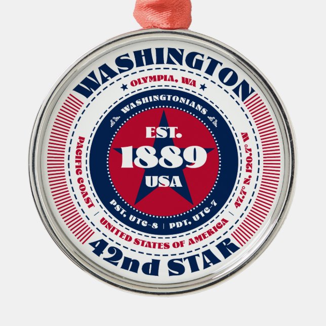 Washington 42. Staat Weihnachtsschmuck (Vorne)