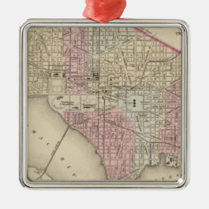 Washington 4 silbernes ornament