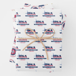 Washington, 50 Staaten, Liberty Bell Geschenkpapier Set