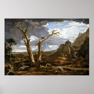 Washington Allston Elijah in der Wüste Poster