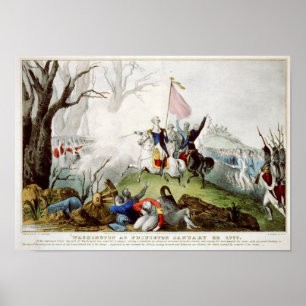 Washington am 3. Januar 1777 in Princeton Poster