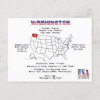 Washington American Staat auf der Karte und nützli
