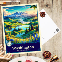Washington | Anime Style Cel Schattenkarte Postkarte