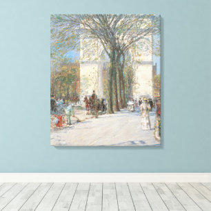 Washington Arch, Frühling von Frederick Childe Has Leinwanddruck