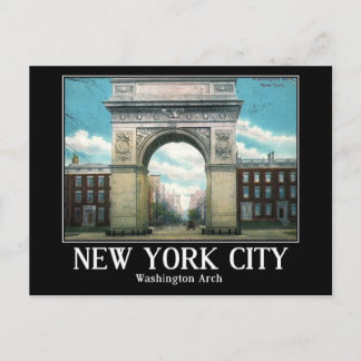 Washington Arch, New York City, Vintag Postkarte