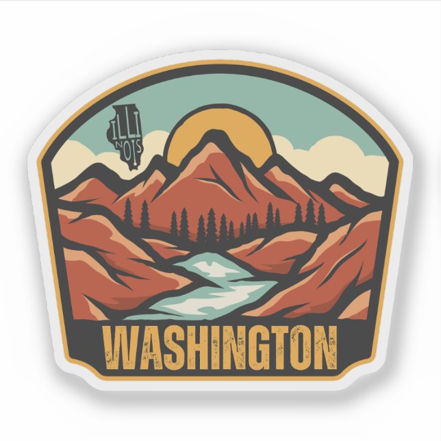 Washington, Aufkleber (Vorderseite)