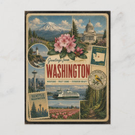 Washington Authentische Vintage-Style-Postkarte Postkarte