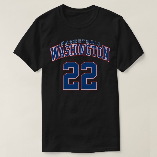 Washington Basketball Player Nummer 22 T-Shirt (Design vorne)