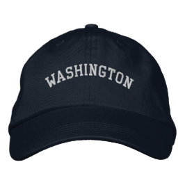 Washington bestickt Basic Cap Navy Blue Bestickte Kappe