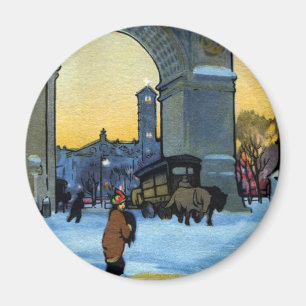 Washington-Bogen an der Winter-Dämmerung Magnet