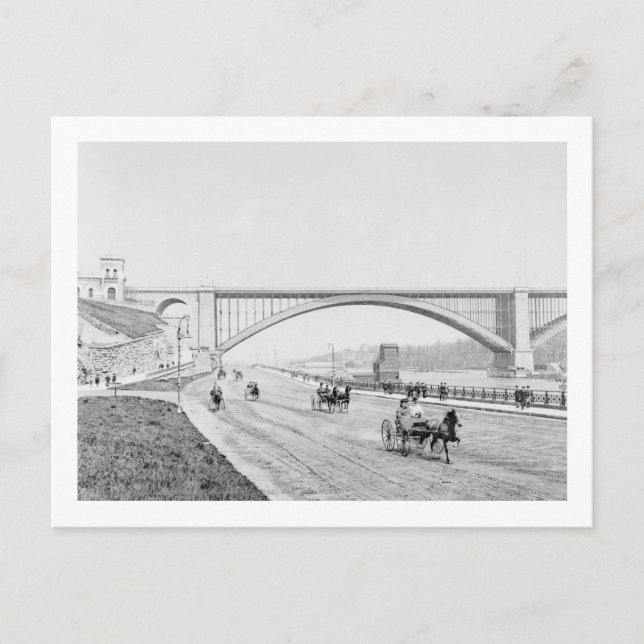 Washington Bridge und das Speedway-Foto Postkarte (Vorderseite)