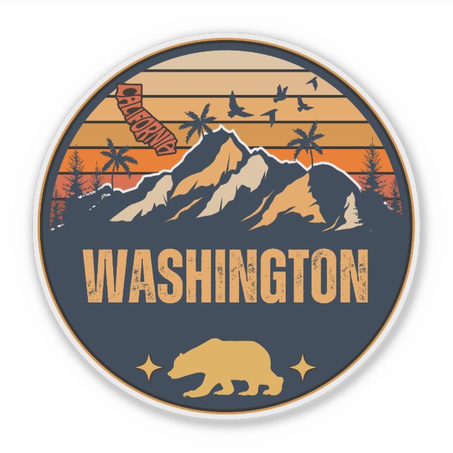 Washington, California Aufkleber (Vorderseite)