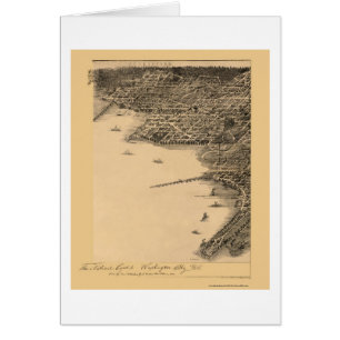 Washington, carte panoramique de C.C - 1883