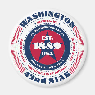 Washington Circle Typografy Souvenir Magnet