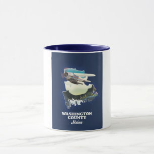 Washington County Maine Karte Tasse