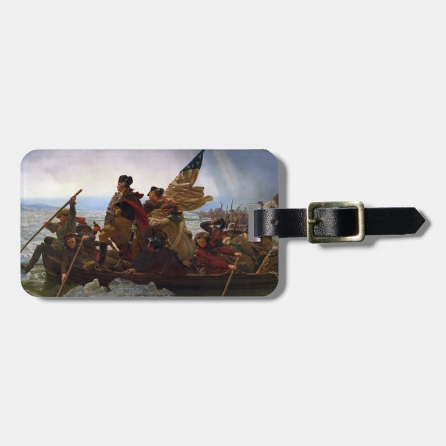 Washington Crossing Delaware Art Gepäckanhänger (Vorderseite horizontal)