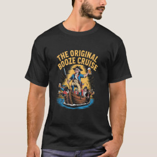 Washington Crossing Delaware Drinking 4. Juli T-Shirt