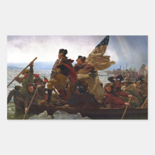 Washington Crossing Delaware Kunst Rechteckiger Aufkleber