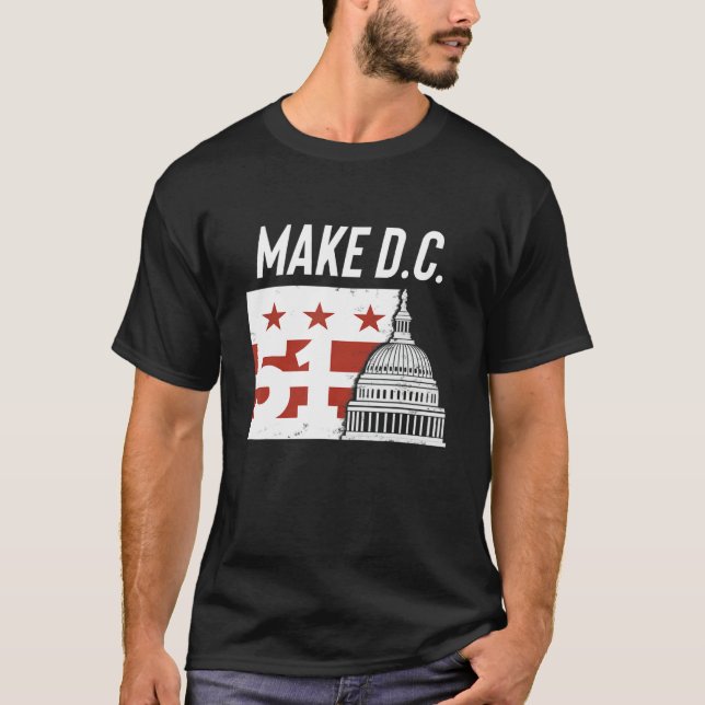 Washington D C  51st State  Cool DC Statehood T-Shirt (Vorderseite)