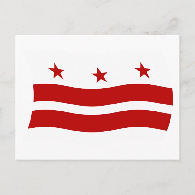 Washington D.C. Flag Postcard Postkarte (Vorderseite)