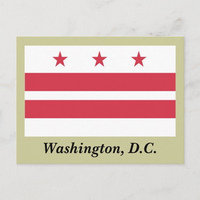 Washington D.C. Flag Postkarte (Vorderseite)