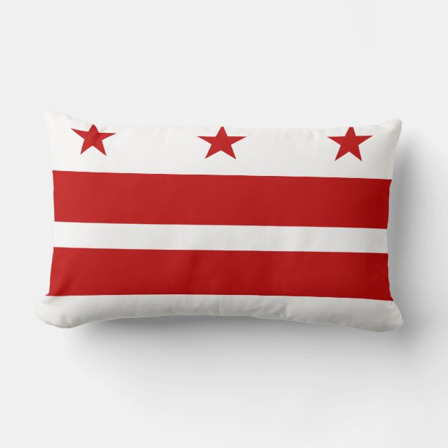 Washington D.C. Flagge, amerikanische Staatsflagge Lendenkissen (Vorderseite)